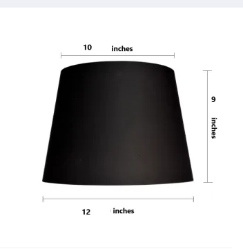 Pack 2 Black Jersey Shades for Lamps 12 inches Bottom Diameter Beautiful Universal Table Lamp Shades for Bedroom farm Houses and Offices Decoration