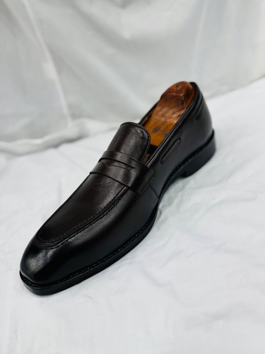 Mocassin en cuir élégant homme