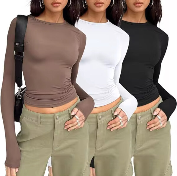 Haut ajusté manches longues