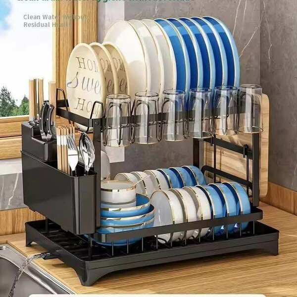 Égouttoir à Vaisselle à 2 Niveaux