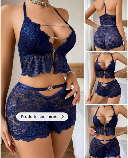 Ensemble lingerie dentelle sexy