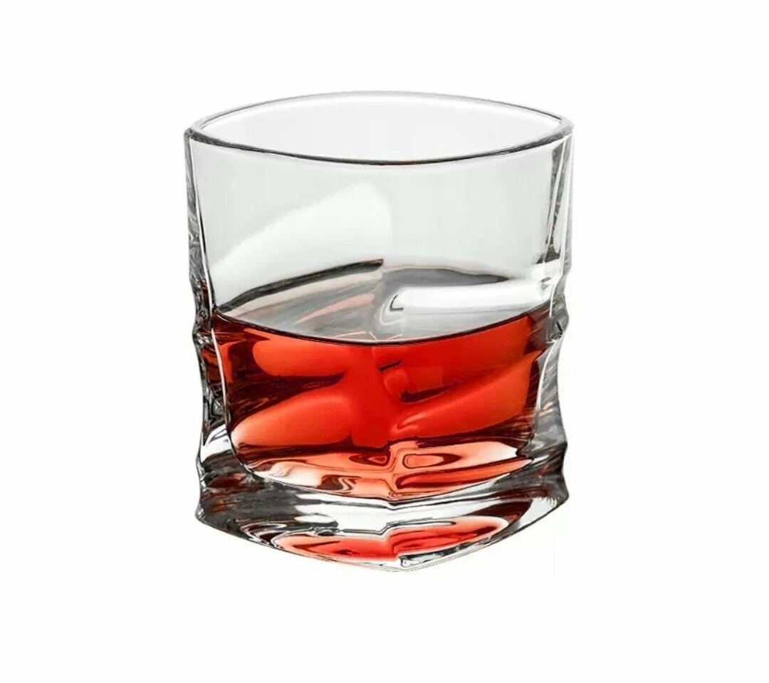 HEAVY-BOTTOMED OVAL-SHAPED GLASS FOR BEVERAGES