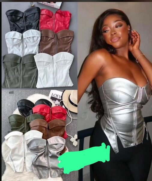 Corset Bustier en Cuir PU pour Femme