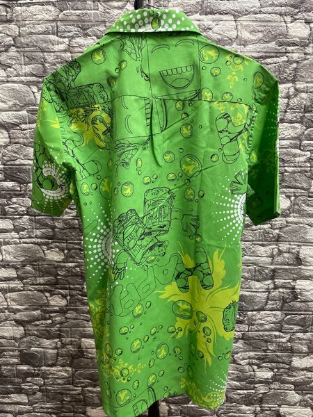 Chemise hawaïenne verte vivante