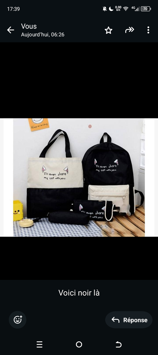 Complet de sac pour l'école