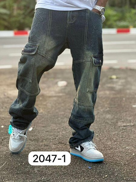 Jean cargo homme décontracté