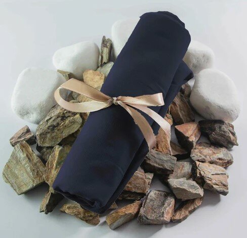 Hijab de Georgette, couleur bleu Marine