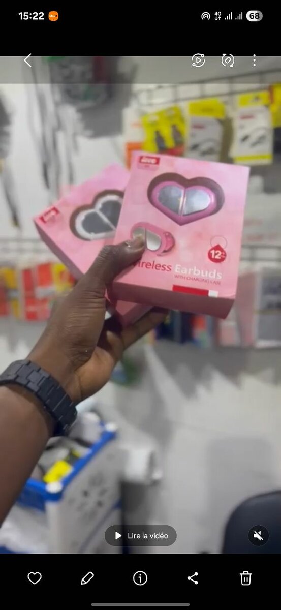 Écouteurs sans fil en forme de cœur