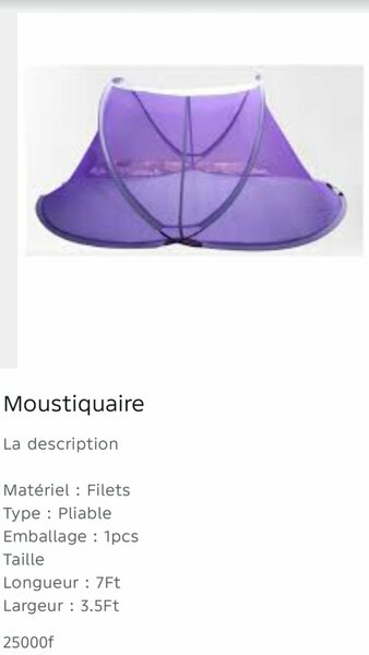 Moustiquaire pliable portable