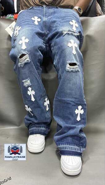 Jean décontracté avec motifs