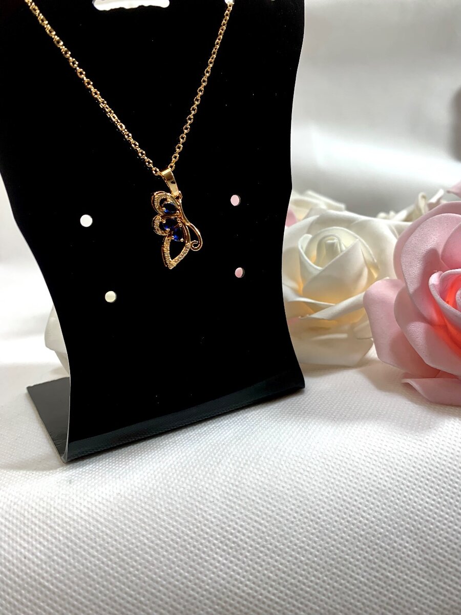 Golden Blue Wing Pendant