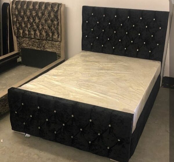 Lit capitonné avec matelas - Design Luxueux