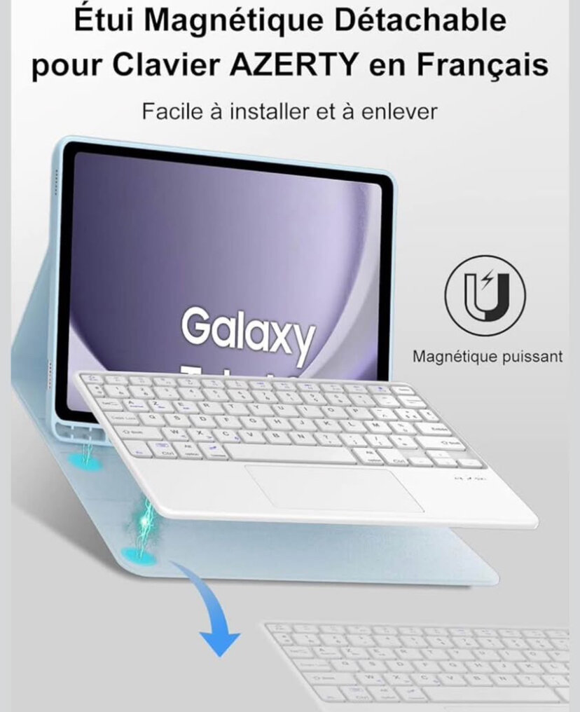 Coque Clavier AZERTY Galaxy Tab