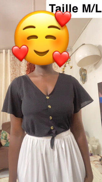 Blouse noire élégante M/L