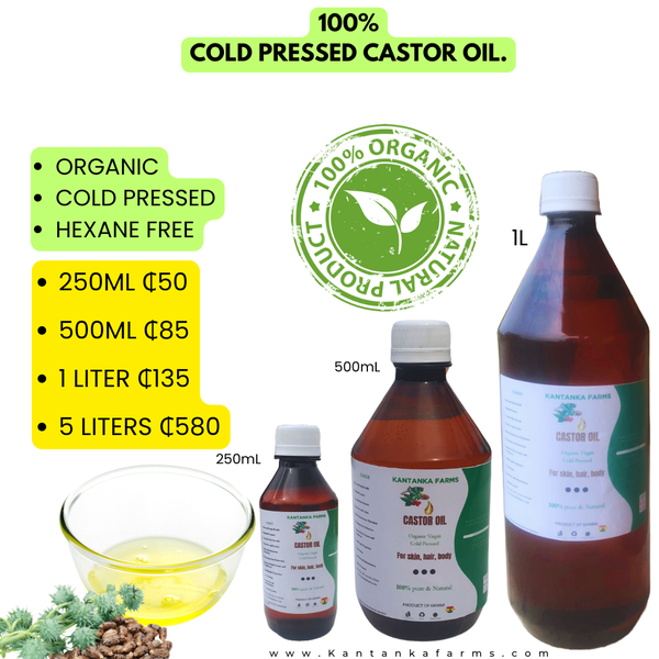 Kantanka farms cold pressed castor oil