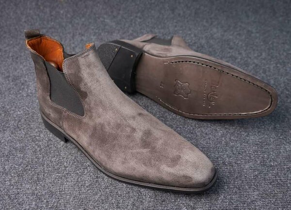 Chaussure homme montante en daim