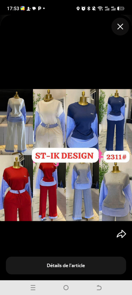 Ensemble sportif colorblock