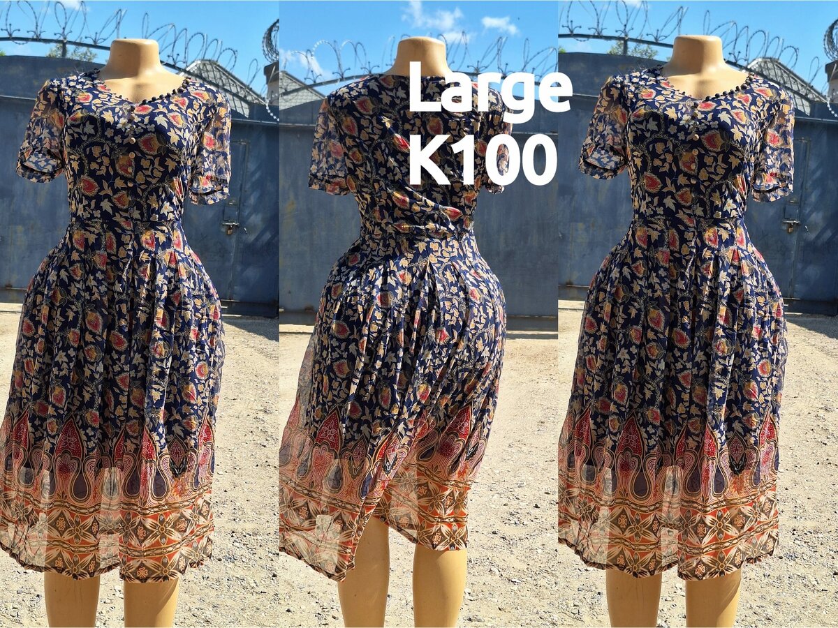 Beautiful and high-quality women's dress made of salaula silk