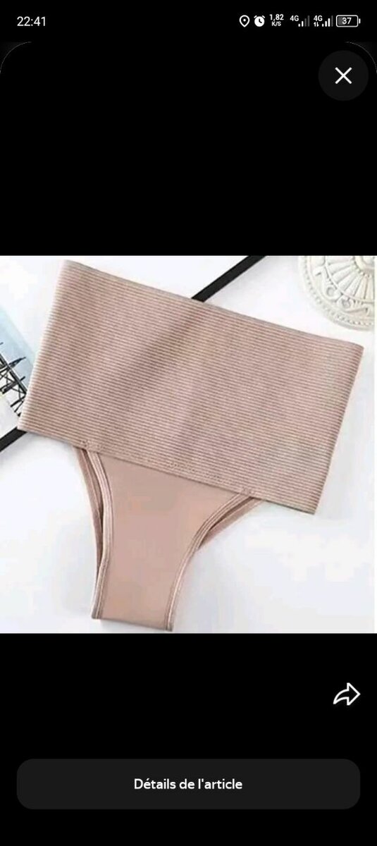 Culotte gainante taille haute