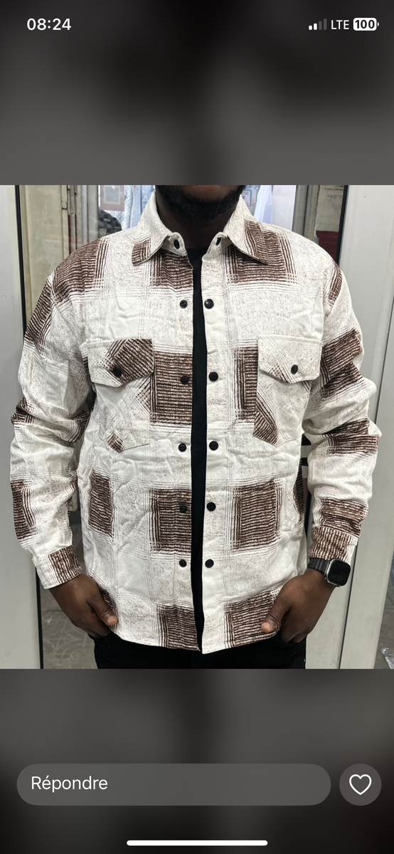 Chemise à carreaux homme