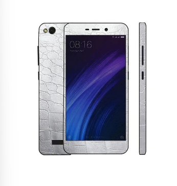 Xiaomi Redmi 4a Silver Crocodile Leather Texture Mobile Skin