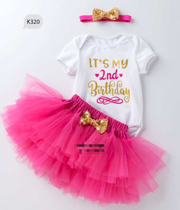 A set of festive clothes for a girl on her 2nd birthday