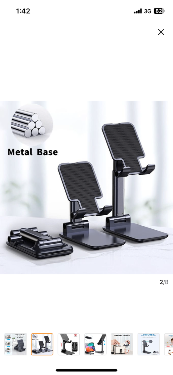 Folding phone holder