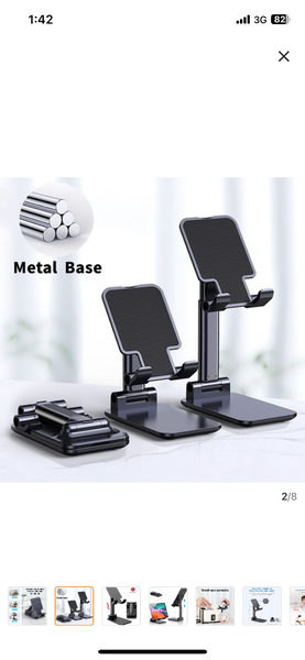 Folding phone holder
