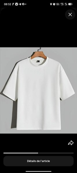 T-shirt blanc classique unisexe