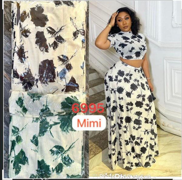 Robe longue élégante à motifs