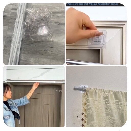 Supports de rideaux reglable