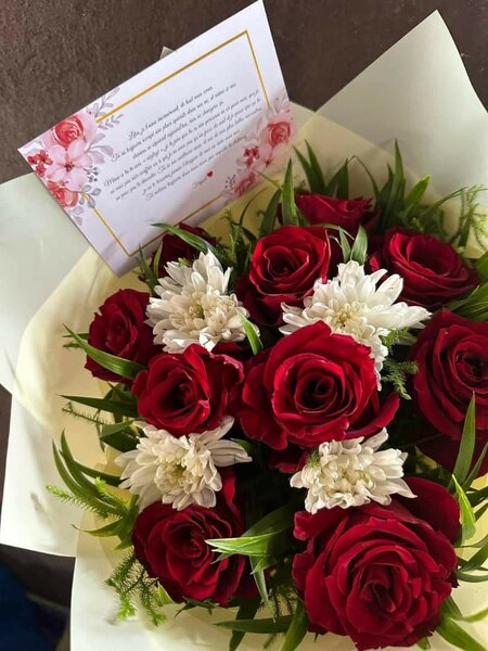 Bouquet de rosé rouge