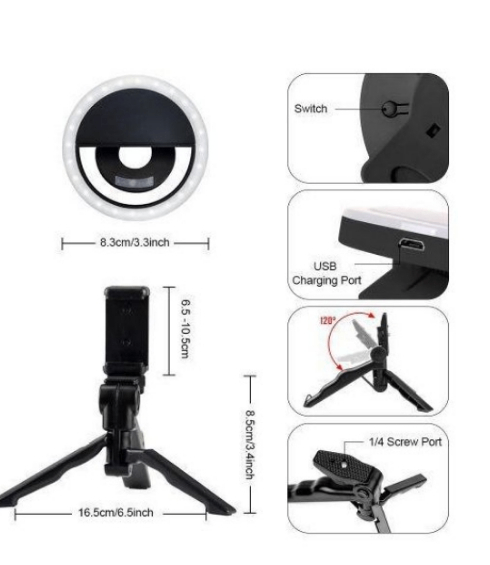 Trépied Selfie avec led