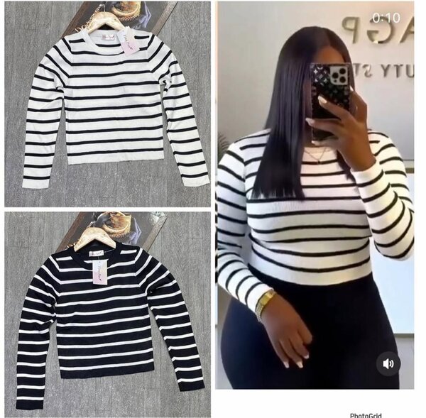 Pull à Rayures Femme Casual