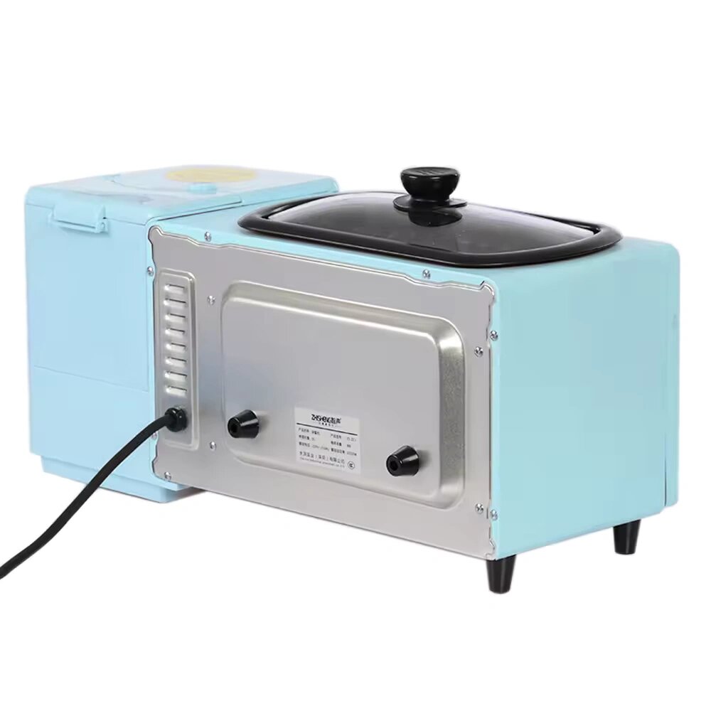 Minmax 3-in-1 Breakfast Maker: Coffee Machine, Oven & Fry Pa