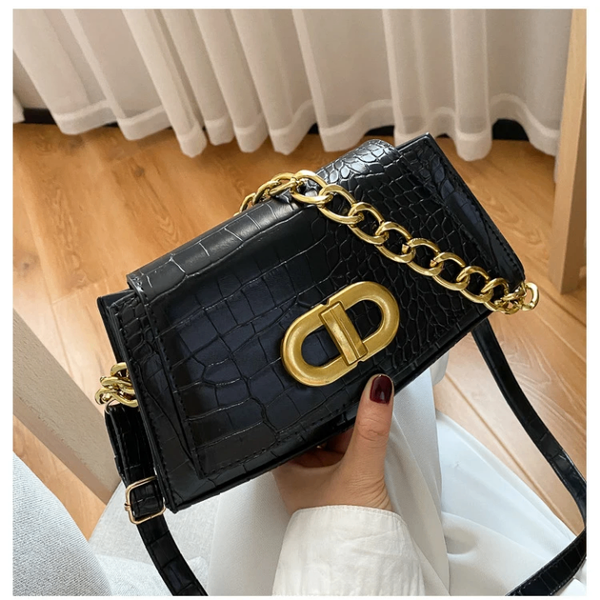 Sac à main élégant croco