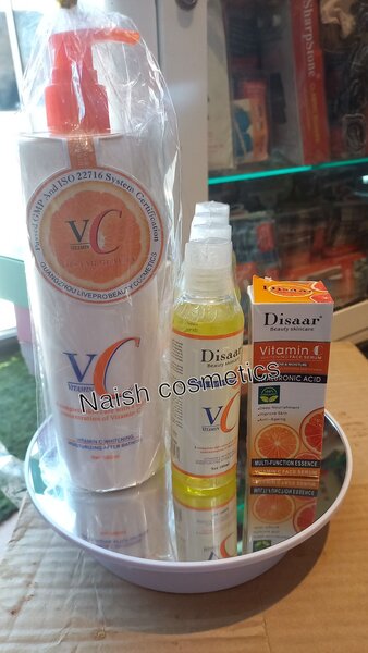 Disaar vitamin c body lotion and body oil