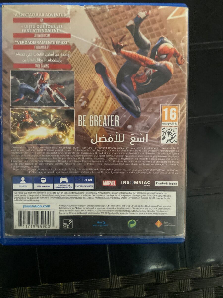 Jeu PS4 Spider-Man