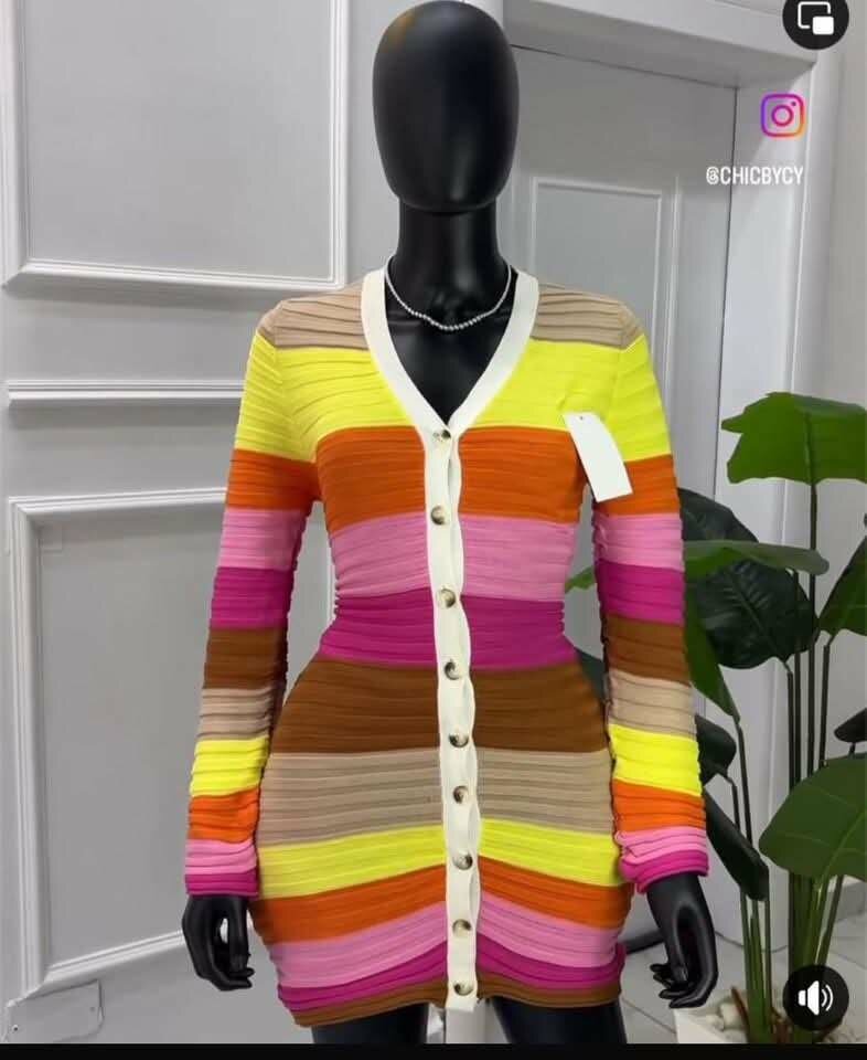 Robe Multicolore Élégante