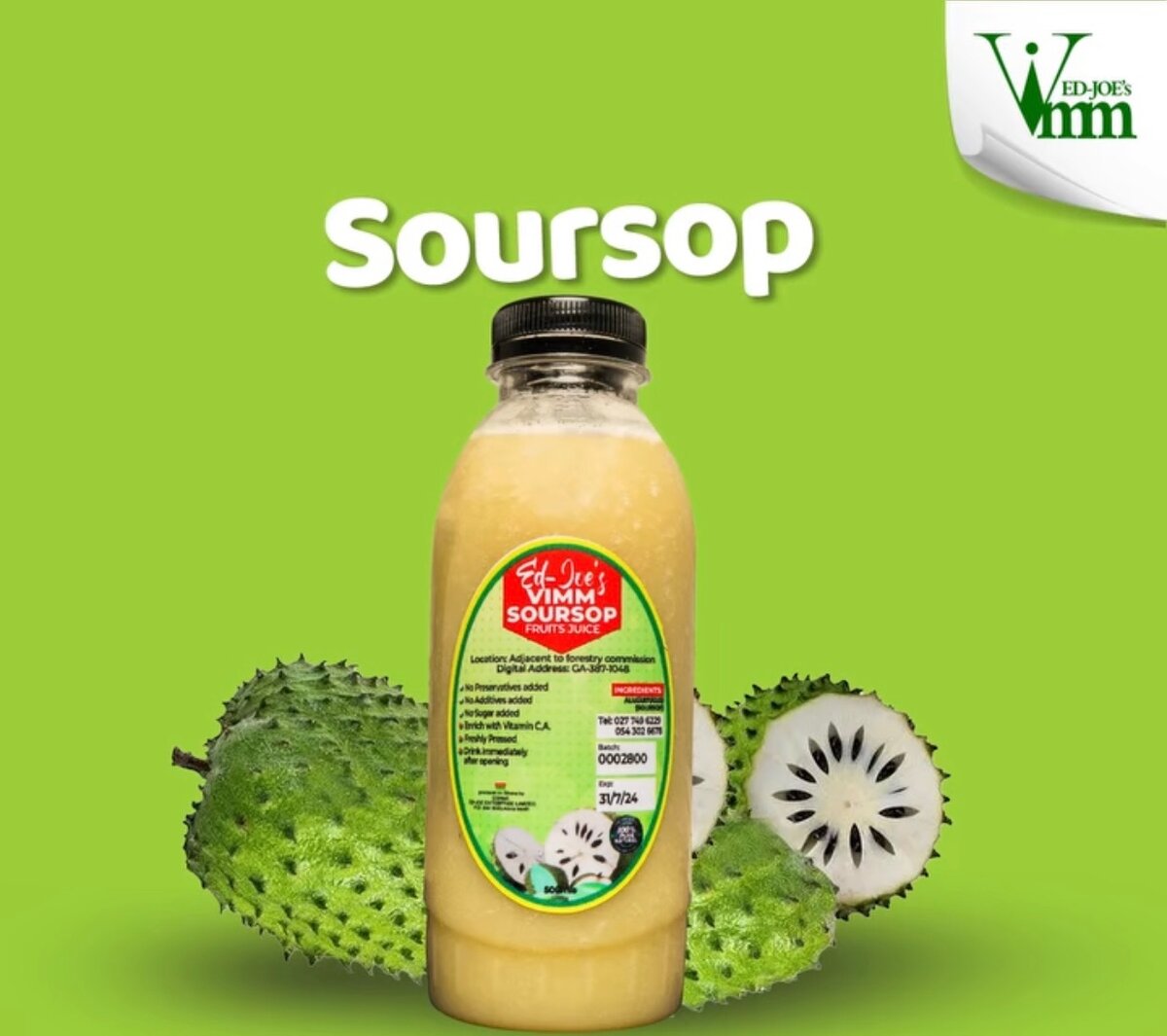 ED-JOEs Vimm Soursop fruit juice