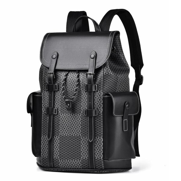 Sac à dos tendance en cuir et tissu