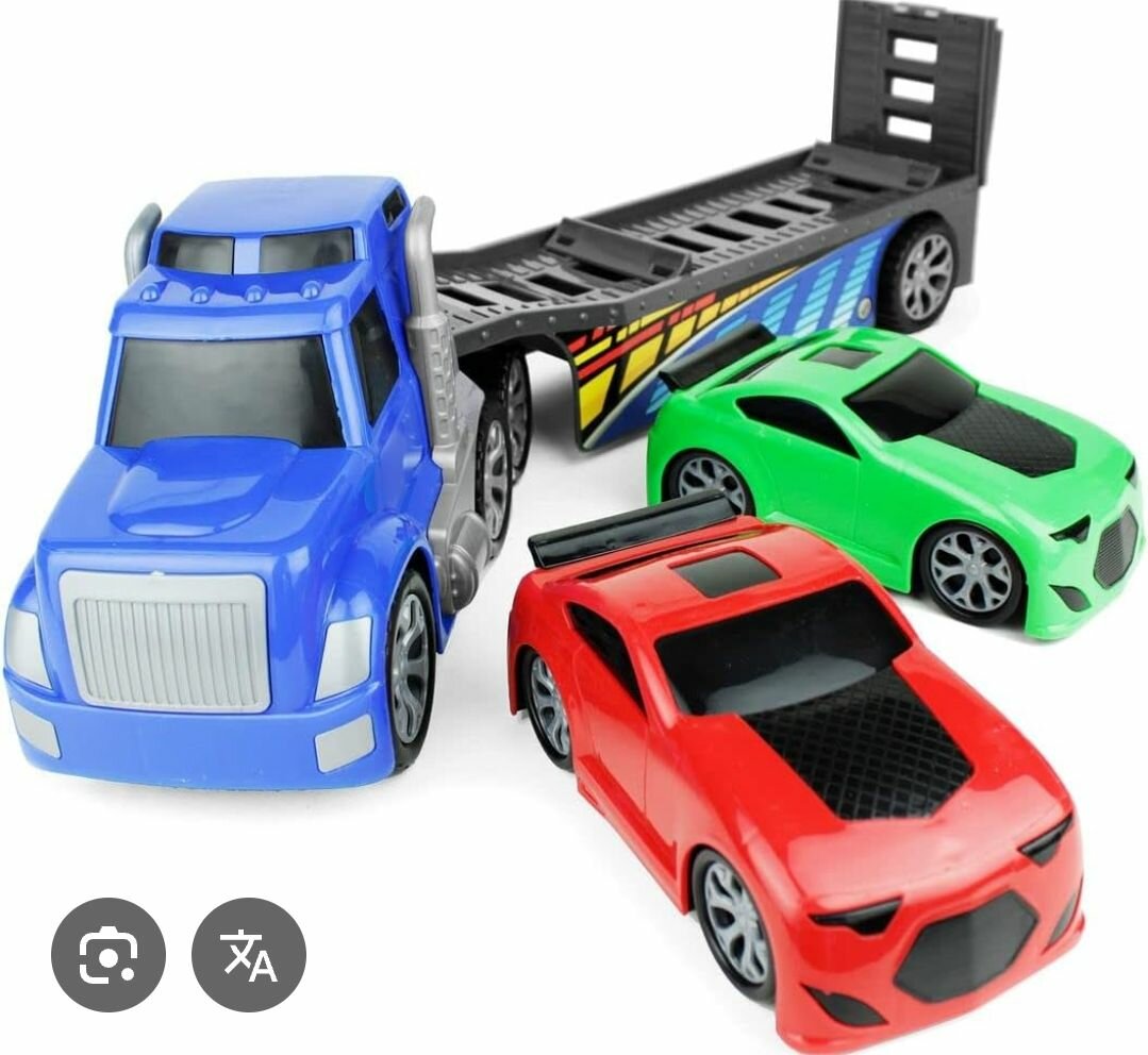 Camion jouet avec voitures