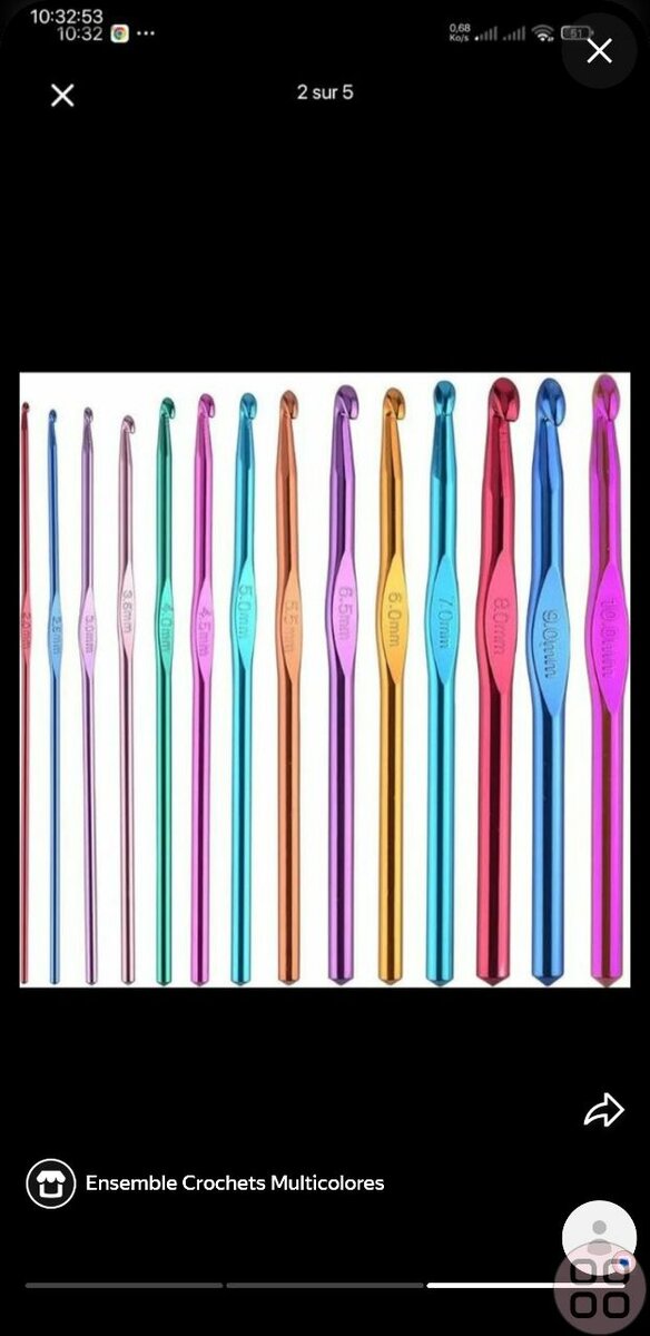 Colorful Crochet Hook Set