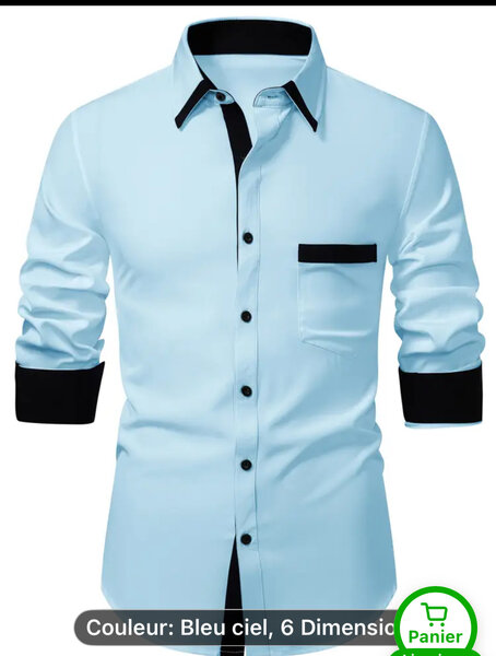 Chemise Habillée Homme Bleue