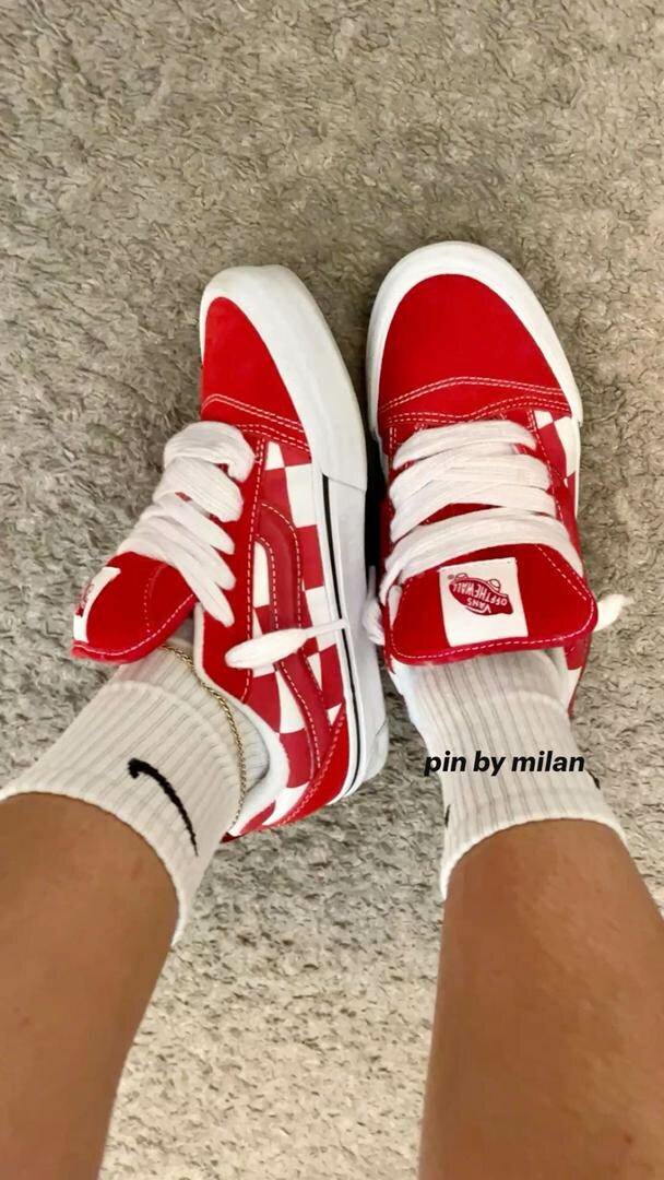 Baskets rouges unisexes tendance