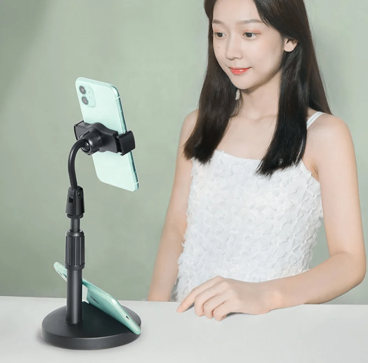 Desktop selfie phone holder