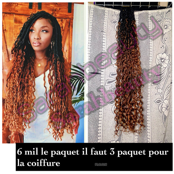 Extensions de cheveux bouclés ombrés