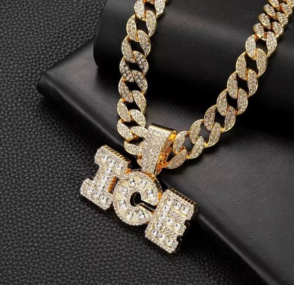 Collier Doré "ICE" Strass