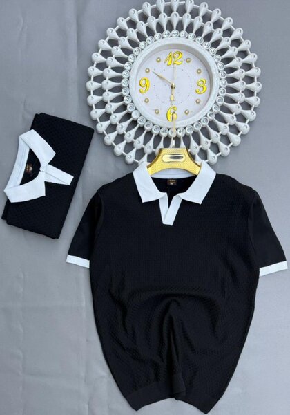 Polo noir élégant pour homme