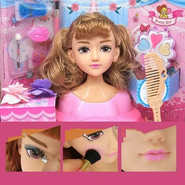 Tête de poupée pour filles, tête de poupée pour la coiffure